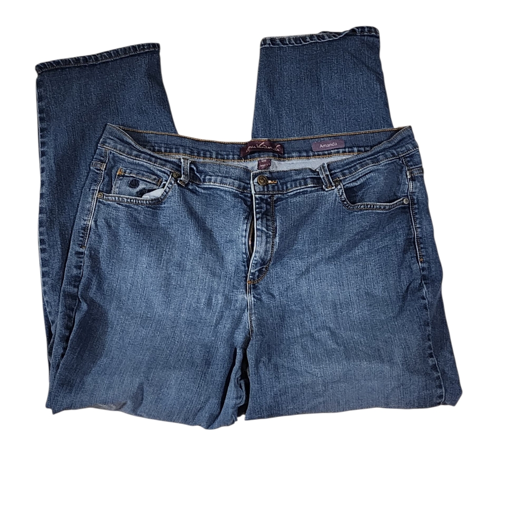 Gloria Vanderbilt Classic Blue Straight Leg Jeans 18W